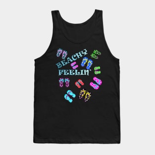 Beach Fun Graphic Design & Quote Beachy Feeling Summer Vacation Tank Top